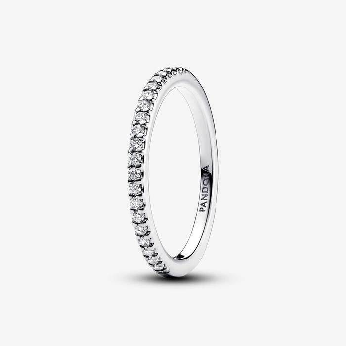Bague fine pavée