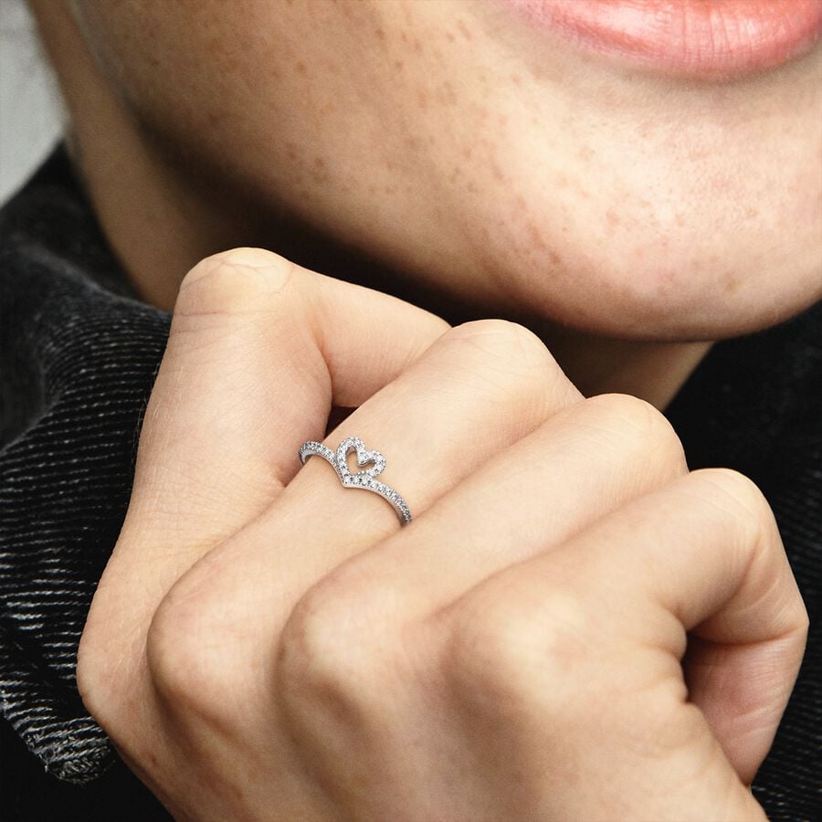 Anello Cuore Desiderio Scintillante