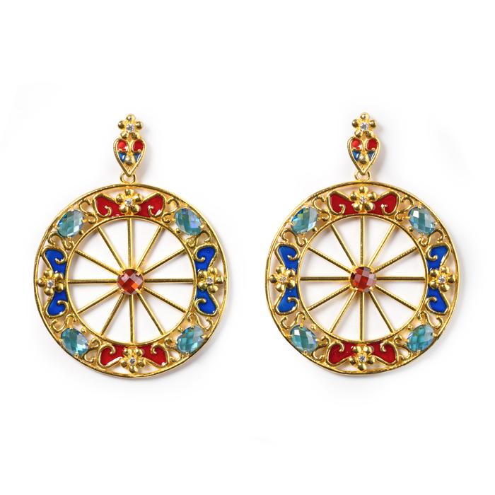 Boucles d'oreilles roue d'anniversaire