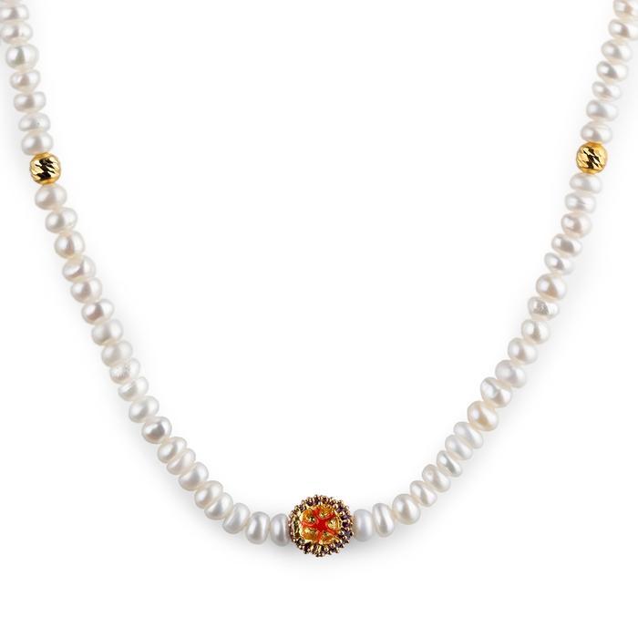 Hedgehog Pearl Necklace