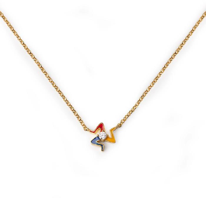 Mini Trinacria Gemma Necklace