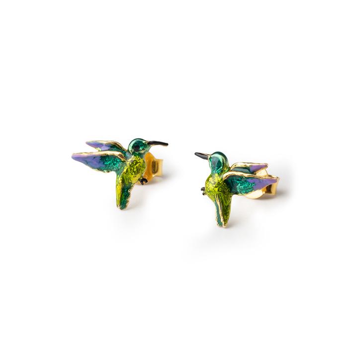 Boucles d'oreilles mini colibri
