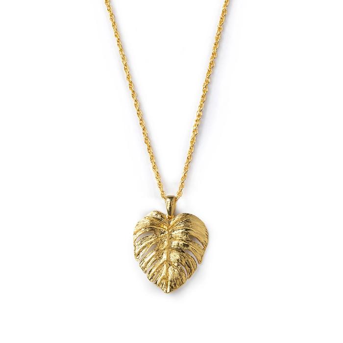 Gold Monstera Necklace