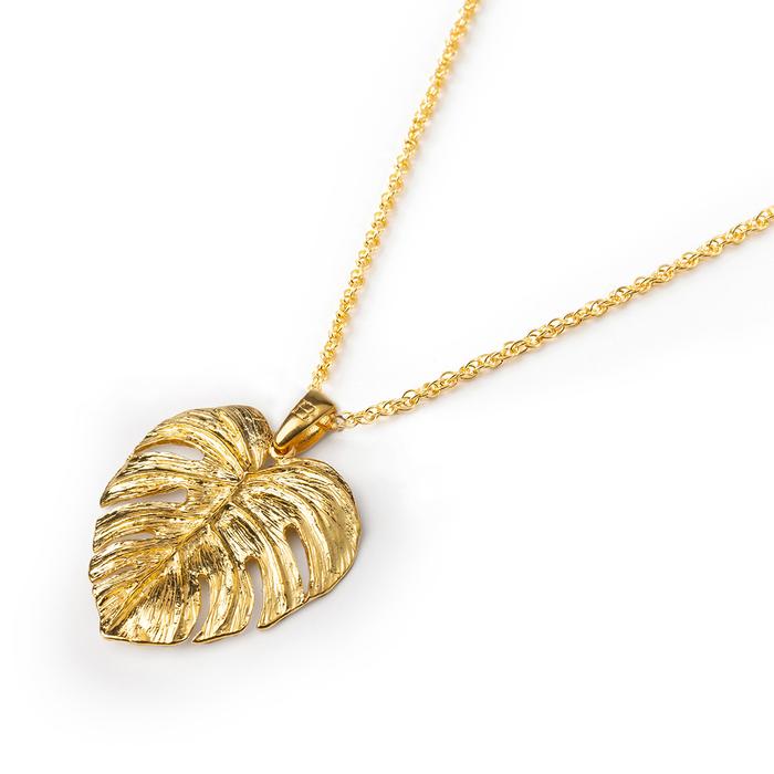 Gold Monstera Necklace