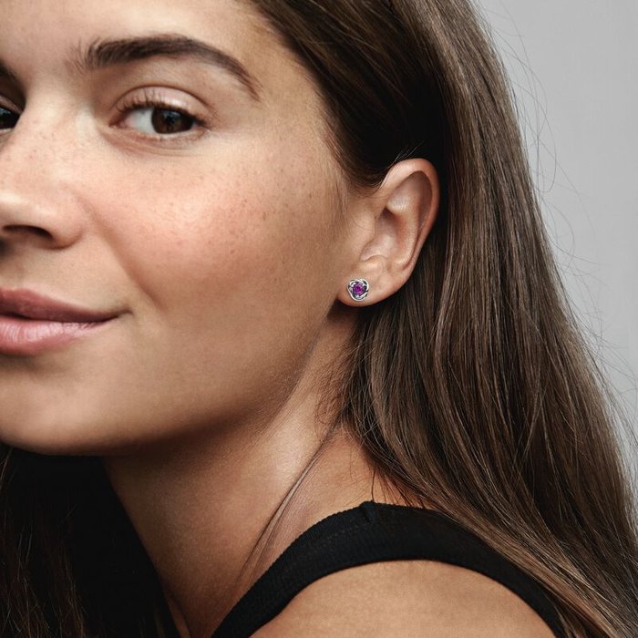 Purple Eternal Hoop Earrings February