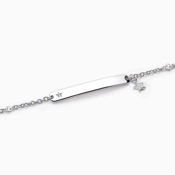 Bracciale con targhetta in argento SOLO TUO