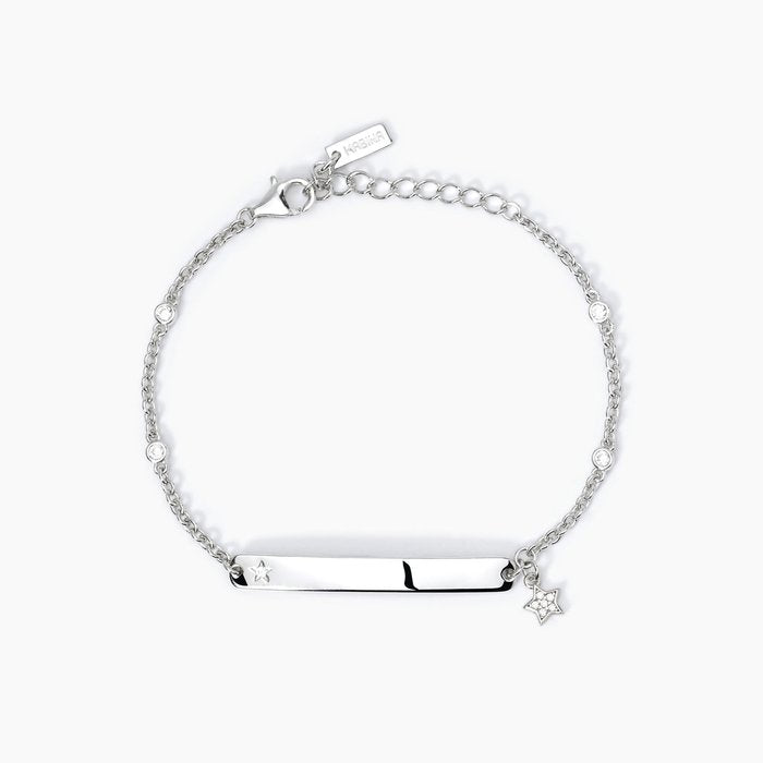 Bracciale con targhetta in argento SOLO TUO
