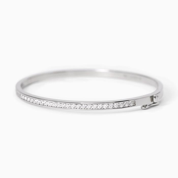 Bracelet rigide en argent avec pierres LADY B