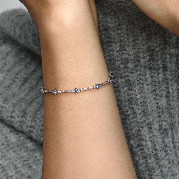 Bracciale Rigido con Pietre Blu