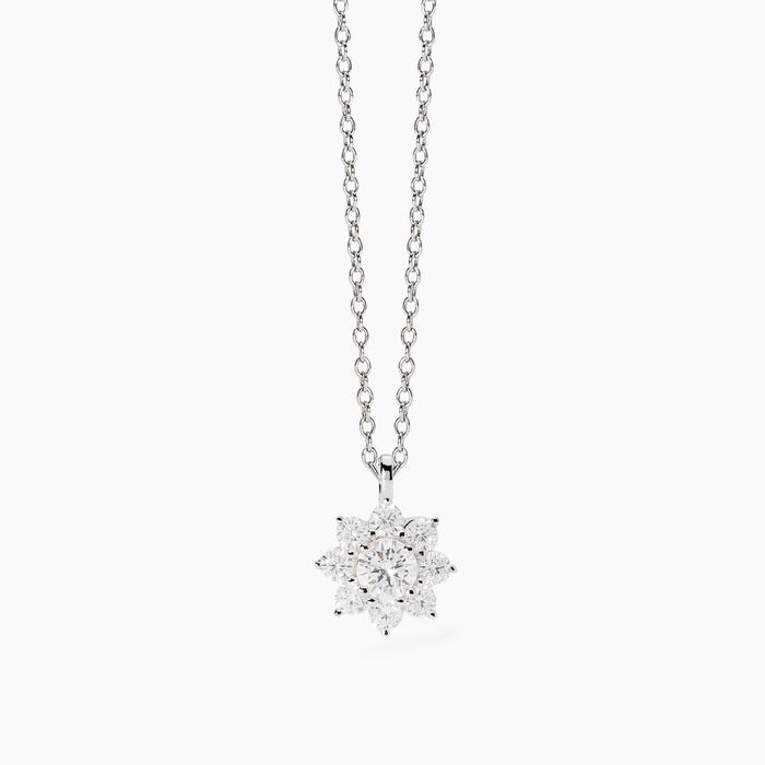 Girocollo con fiore in zirconi Eden