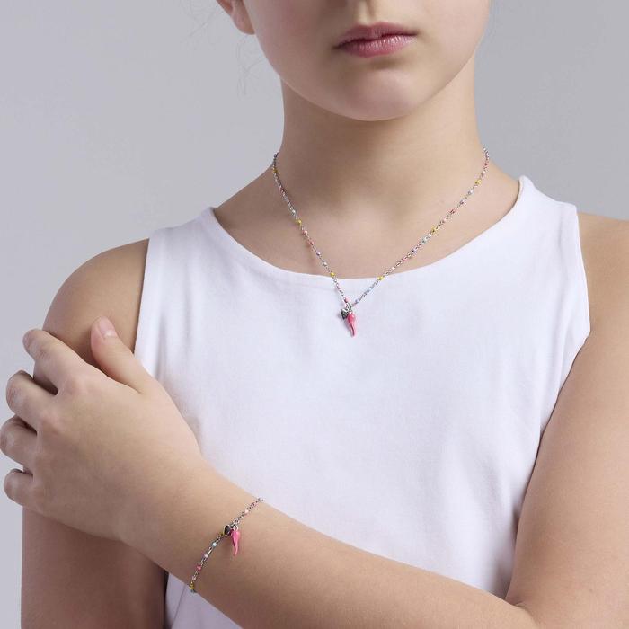 Girocollo multicolor da bambina con cornetto Buena Suerte