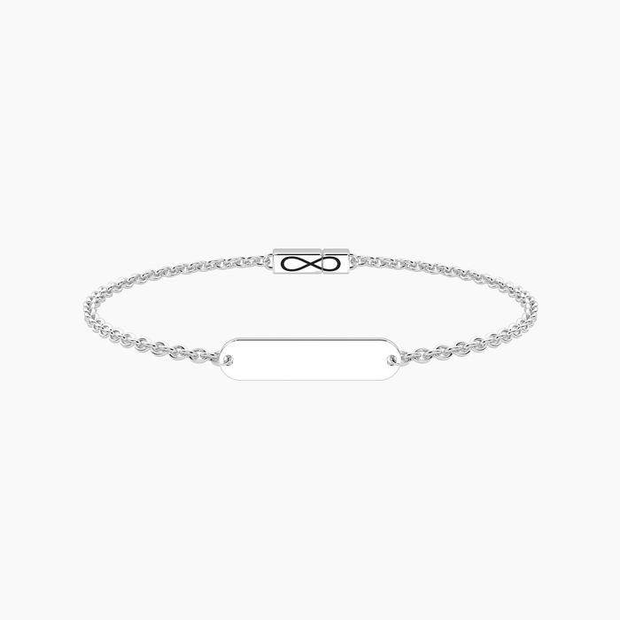 Bracciale infinity con targhetta Tag
