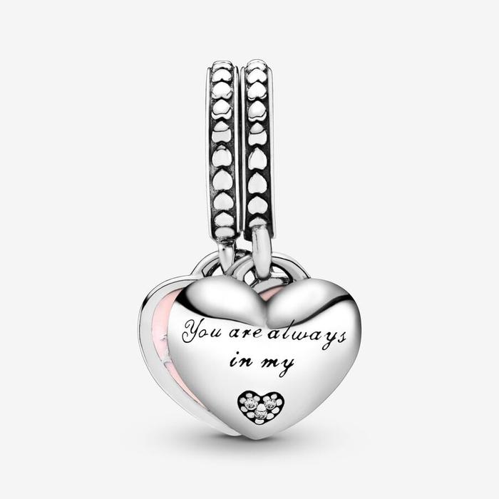 Pendentif cœur maman et fille