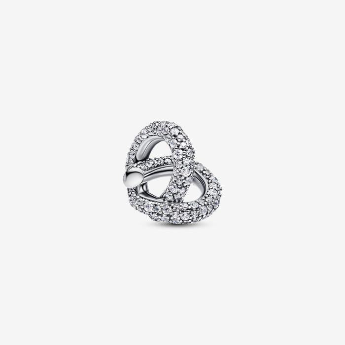Charm cœur et pavé Infinity Knot
