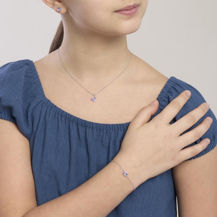 Orecchini bambina con quadrifoglio multicolor QUATTRO DESIDERI
