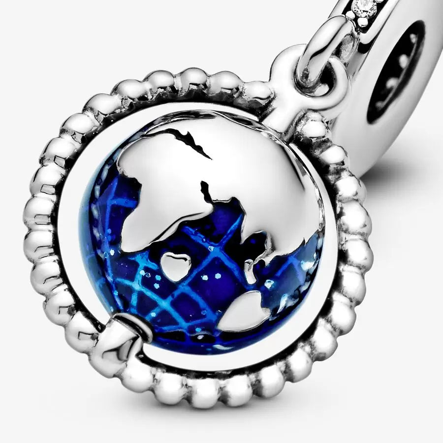 Rotating Globe Pendant Charm