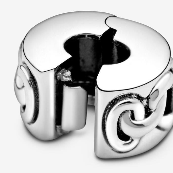Charm Clip Intertwined Hearts