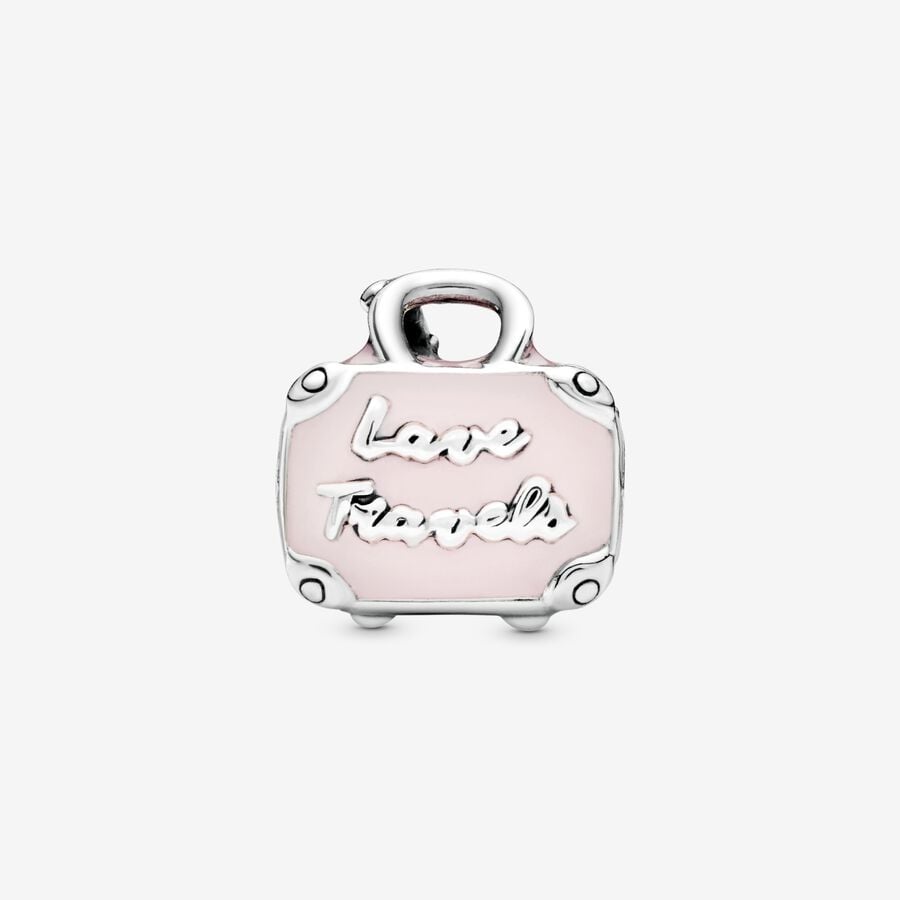 Pink Suitcase Charm