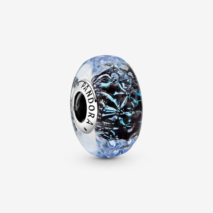 Murano Glass Charm, Blue Ocean