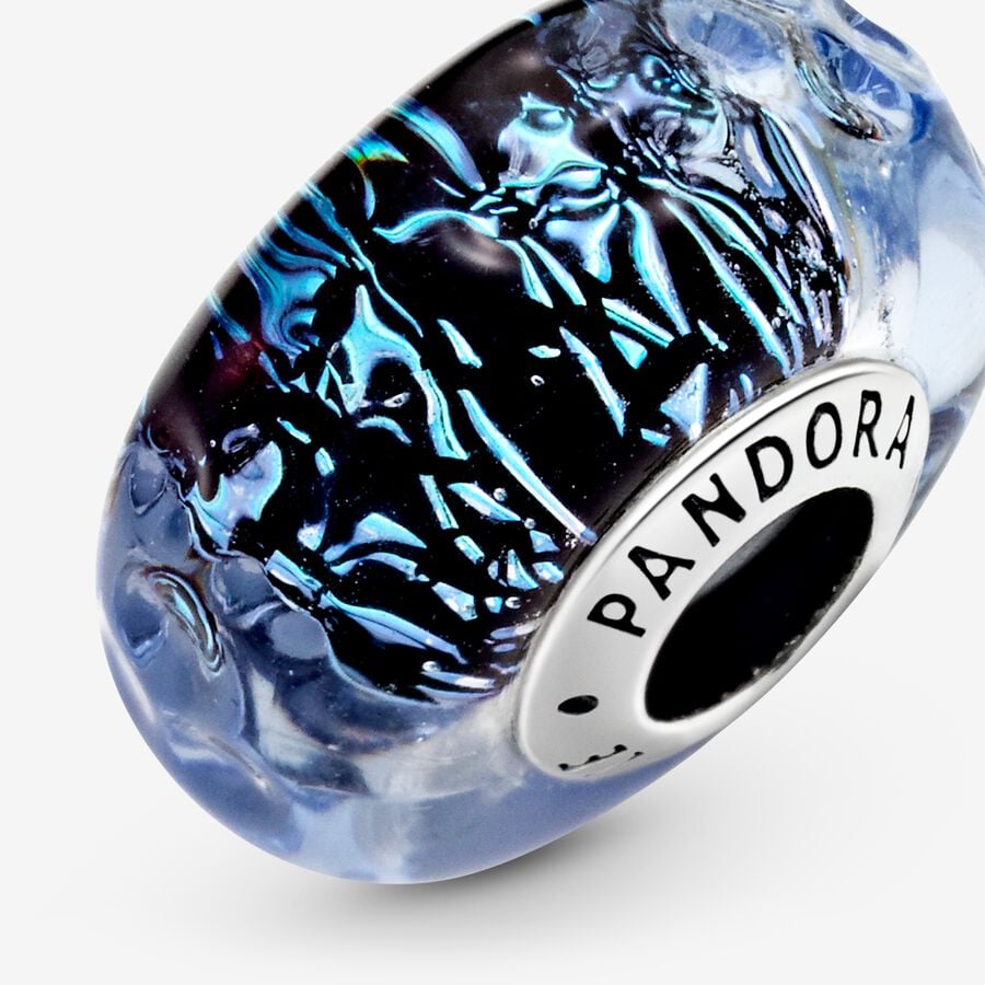 Breloque en verre de Murano, Océan bleu