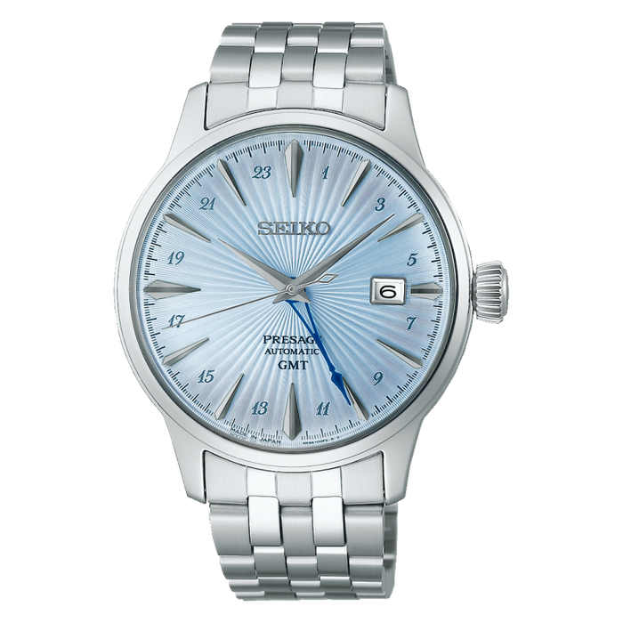 Montre automatique Cocktail GMT 4R34 bleue PRESAGE