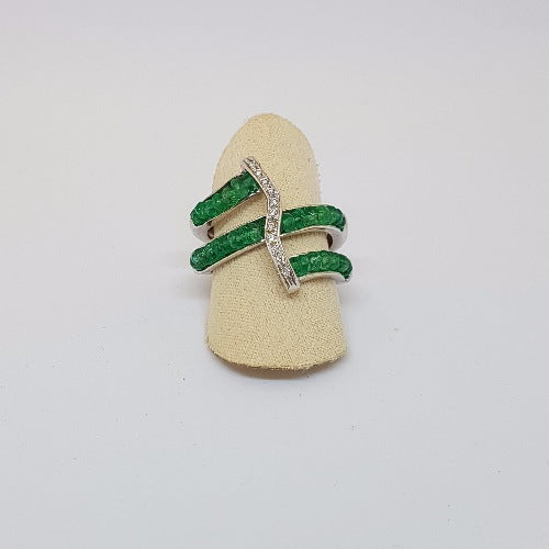 Anello smeraldi e br