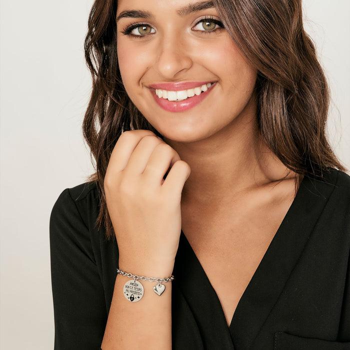BRACELET FEMME EN ACIER AMITIÉ IL N'Y A PAS DE TRÉSOR PLUS PRÉCIEUX