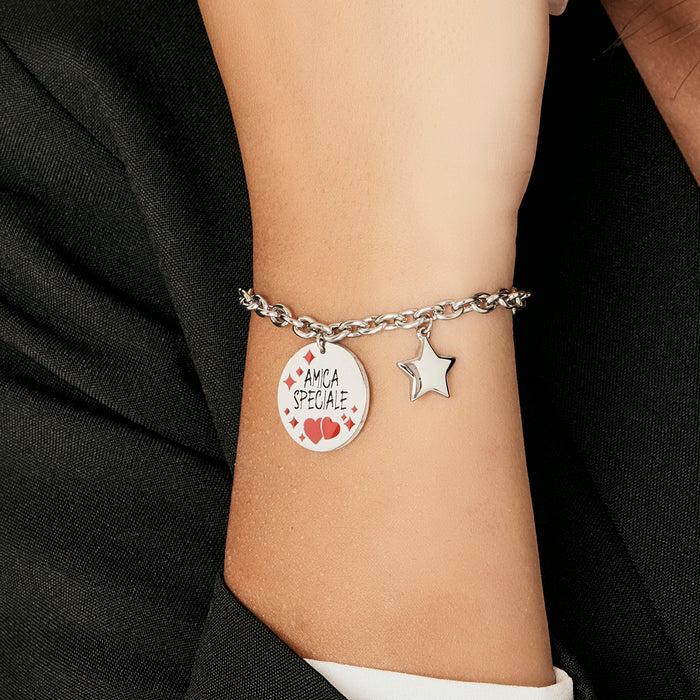 BRACELET FEMME EN ACIER SPÉCIAL AMI