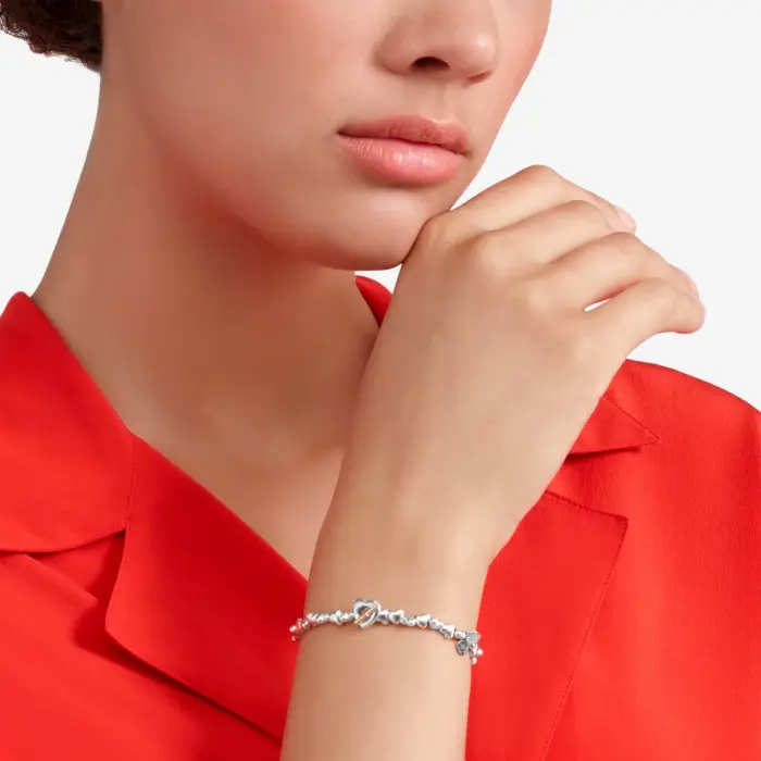 BRACELET COEUR EN ARGENT