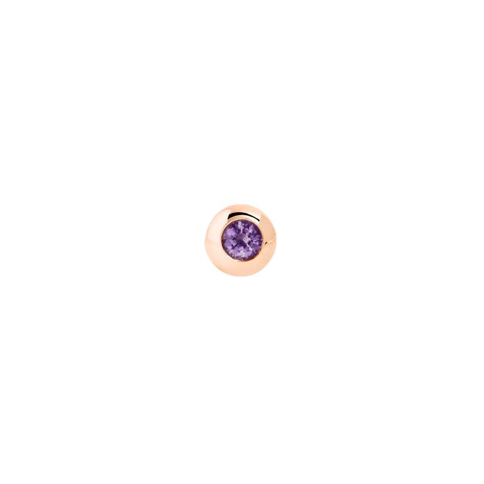 ROSE GOLD &amp; AMETHYST BUBBLE STUD EARRING