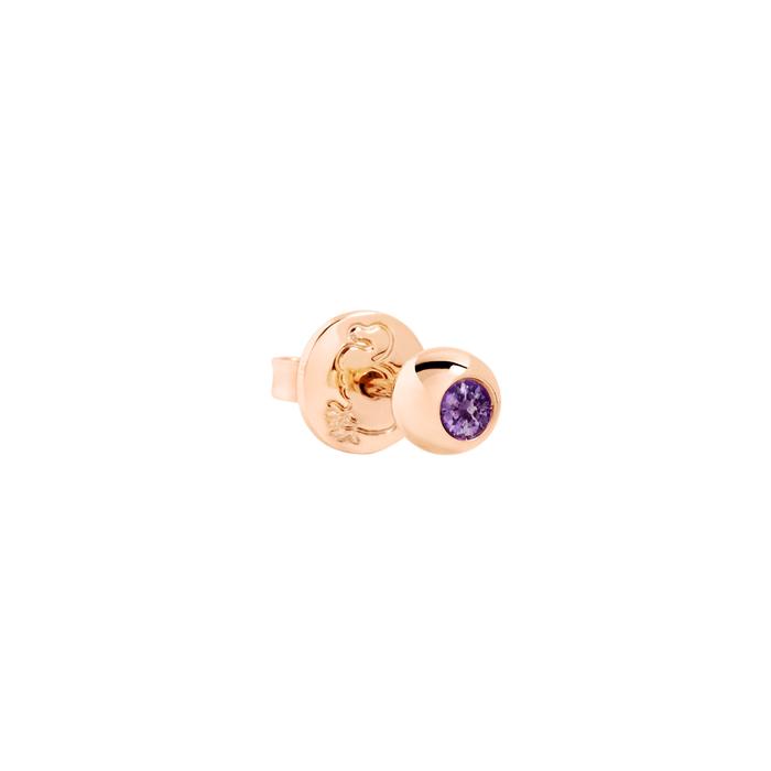 ROSE GOLD &amp; AMETHYST BUBBLE STUD EARRING