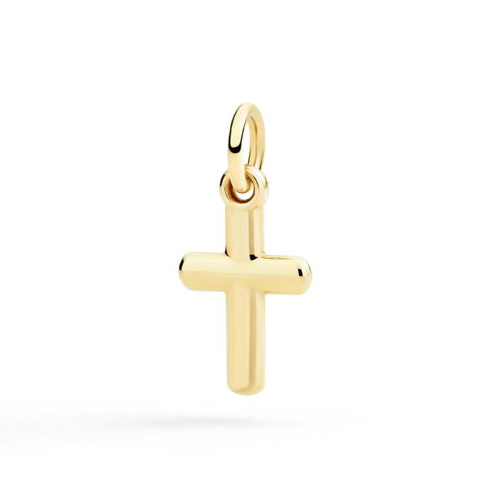 CIONDOLO CROCE ORO GIALLO