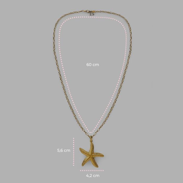 Collier étoile de mer en or nude