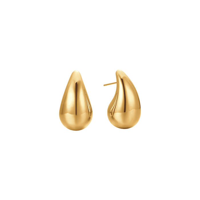 ORECCHINI DONNA IN ACCIAIO A GOCCIA IP GOLD (16x26mm)