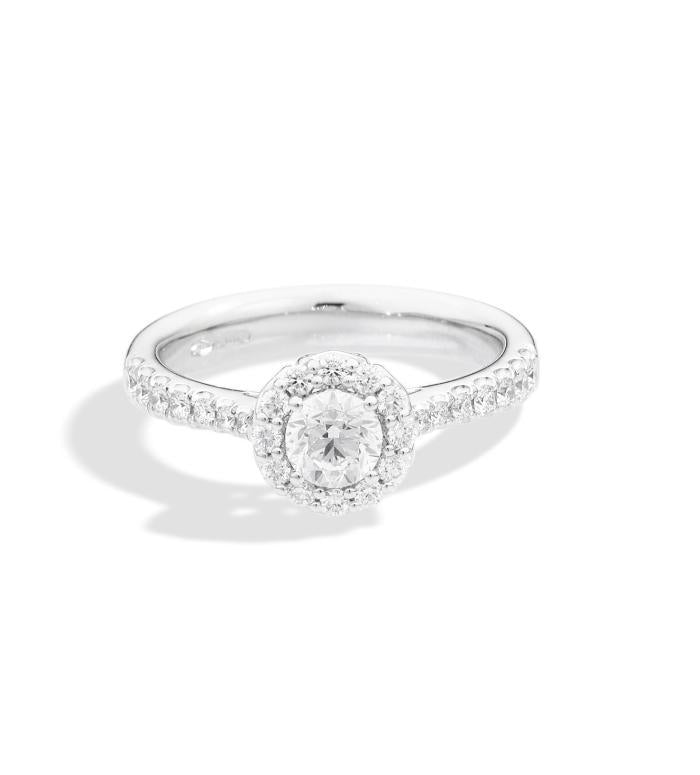 Anello halo solitario br 0.40