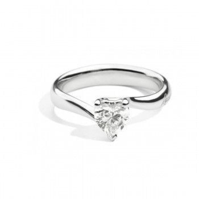 Anniversary love solitaire heart ring 0.35