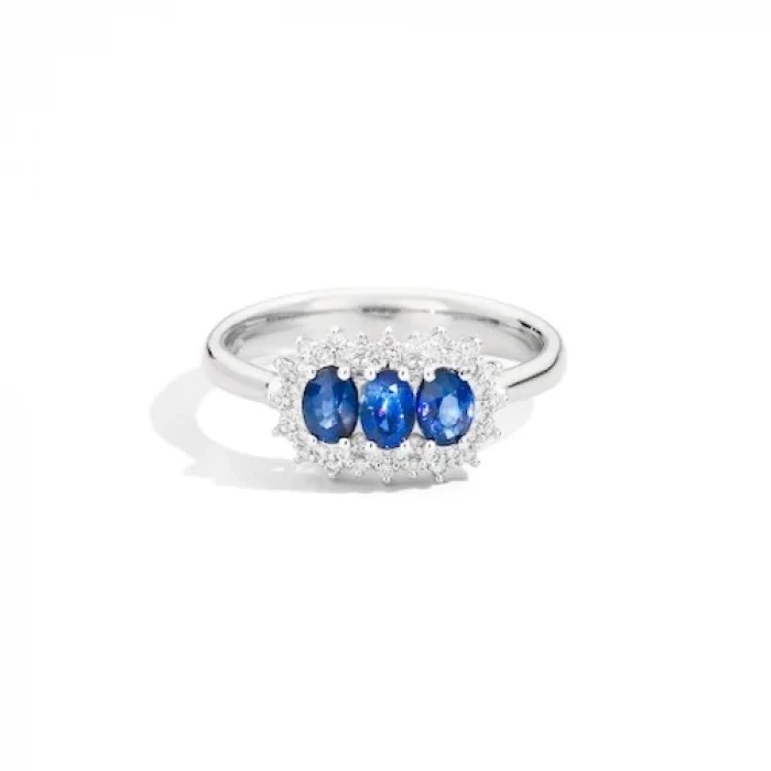 Sapphire camellia ring 0.62 br 0.19