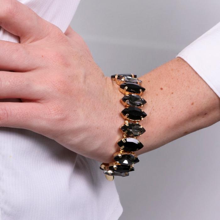 Bracciale in Metallo con cristalli nelle sfumature del nero