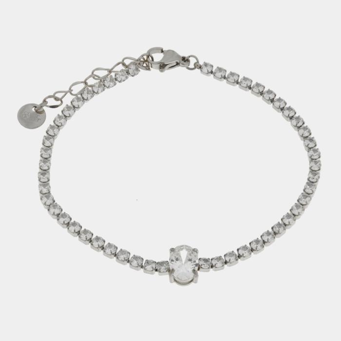 Bracciale in Acciaio tennis con cristalli