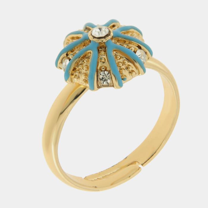 Anello in Metallo con riccio turchese