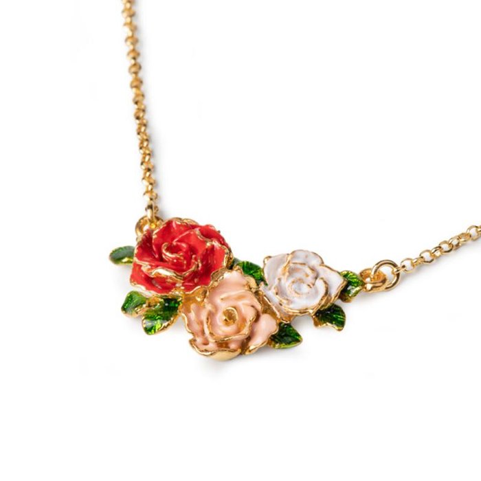 Mini collier rose
