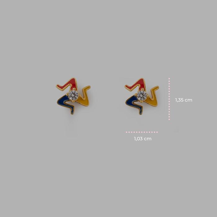 Boucles d'oreilles Mini Trinacria Gemma