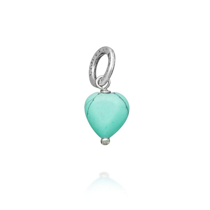 Breloque cœur turquoise