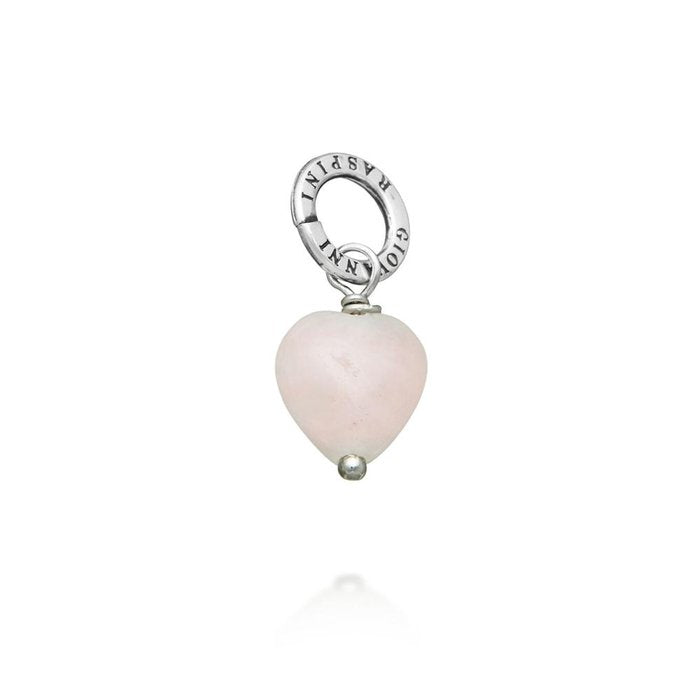 Breloque cœur en quartz rose
