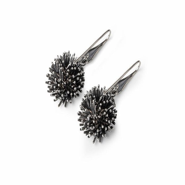 Boucles d'oreilles en plumes de hérisson nude