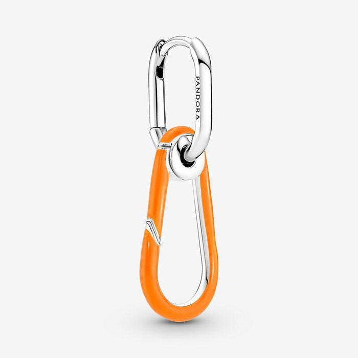 Boucle d'oreille double maillon orange Pandora ME