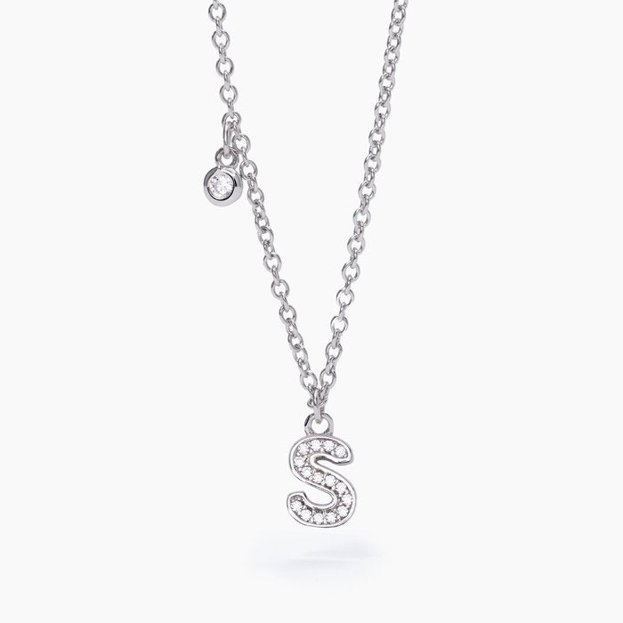 Collier ras du cou lettre « S » A, B, COOL