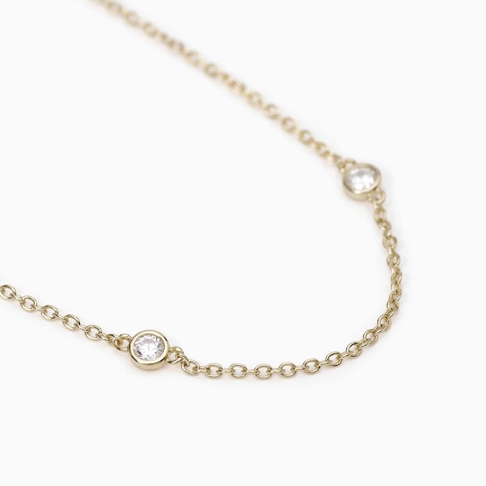Collana sottile in argento dorato SPOTLIGHT