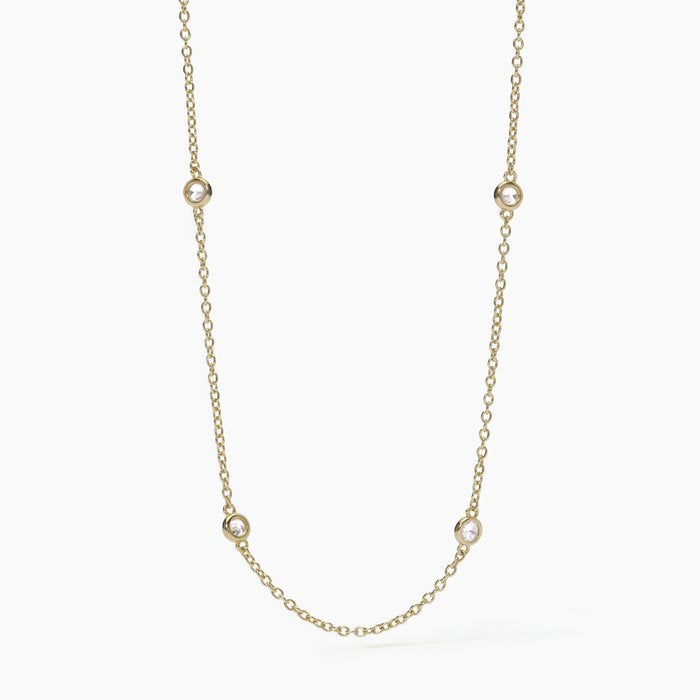 Collana sottile in argento dorato SPOTLIGHT