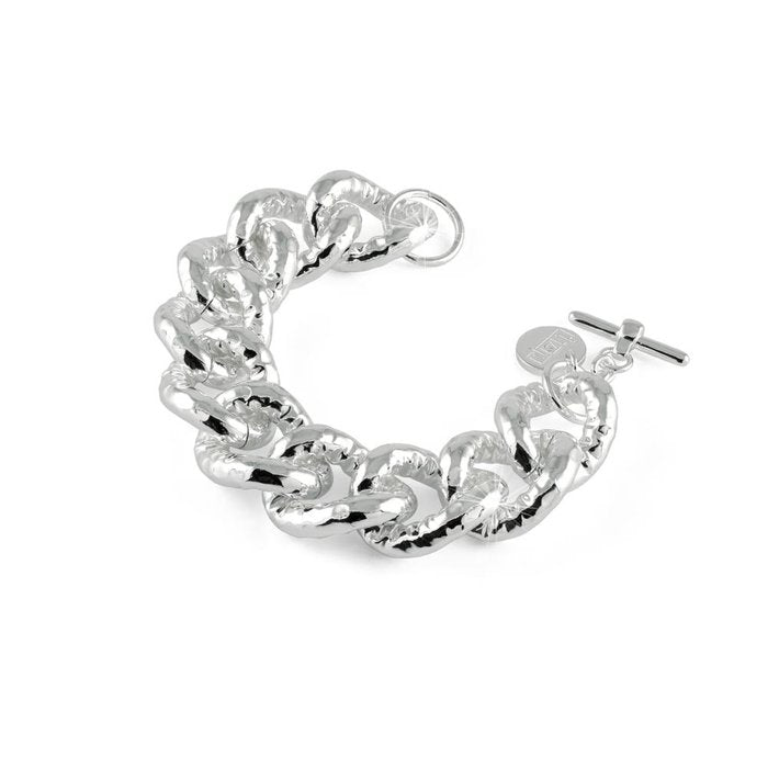 Bracelet en bronze plaqué argent